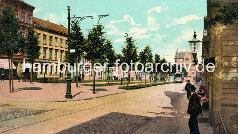 9801_144_2 Altes coloriertes Bild von der Palmaille in Altona (ca. 1900) | Palmaille - Fotos historischer Architektur in Hamburg Altona.